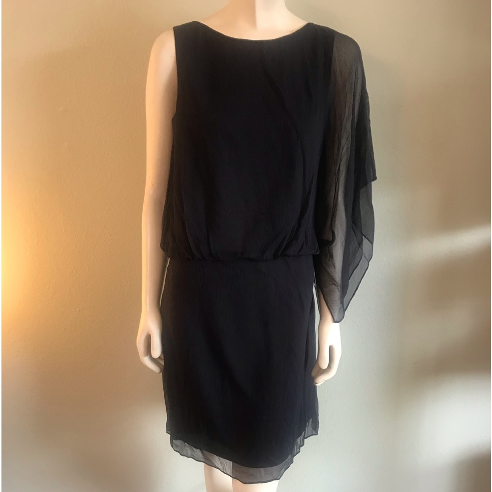 “NEW ARRIVALS” Brand-New BCBG One Shoulder Ruffle Black Dress Size 6